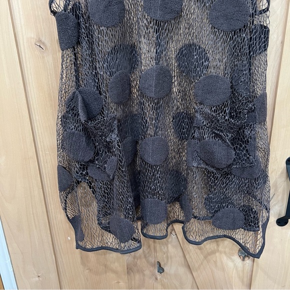 Heydari Sheer Netting Swing Polka dots Blouse Top Size 1 Rare - Picture 5 of 13